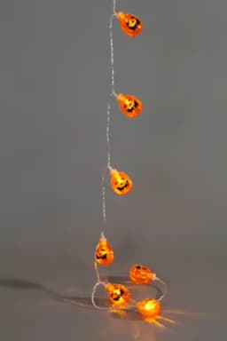 LED-Kürbis-Lichtstrang orange 10LED von HEITMANN