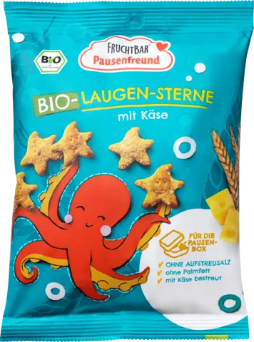 Bio Pausenfreund Laugen-Sterne mit Käse von FRUCHTBAR