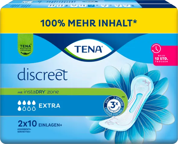 Discreet Extra Einlagen mit instadry Zone von TENA