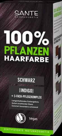 Pflanzenhaarfarbe mit 3-fach Pflegekomplex 05 schwarz von SANTE