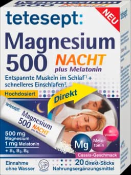 Magnesium 500 Nacht Direkt Sticks von TETESEPT