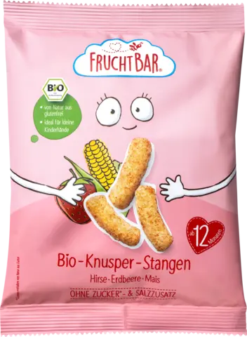 Bio Knusper-Stangen Hirse-Erdbeere-Mais von FRUCHTBAR