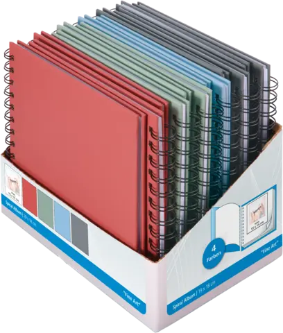 Spiral-Album Fine Art weiße Seiten new black 19 x 18 cm von HAMA