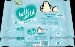Feuchttücher Sensitive von HELLO WORLD