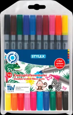 Fasermalstift Zweispitz von STYLEX