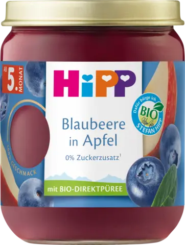 Bio Blaubeere in Apfel ab 6. Monat von HIPP