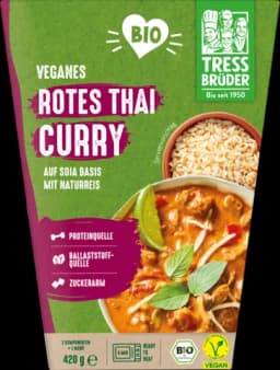 Bio Veganes Rotes Thai Curry mit Naturreis von TRESSBRÜDER