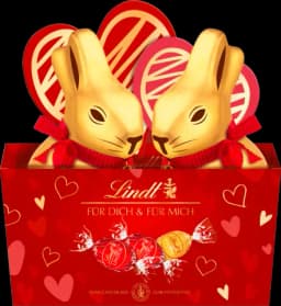 GOLDHASEN im Nest Herz von LINDT