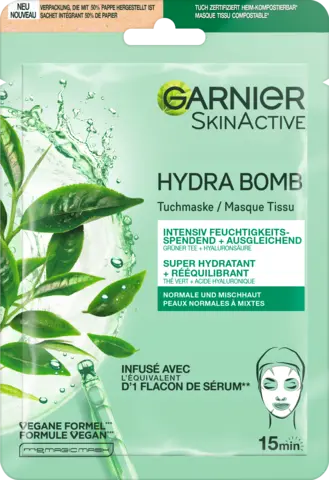 Skin Active Tuchmaske Grüner Tee von GARNIER