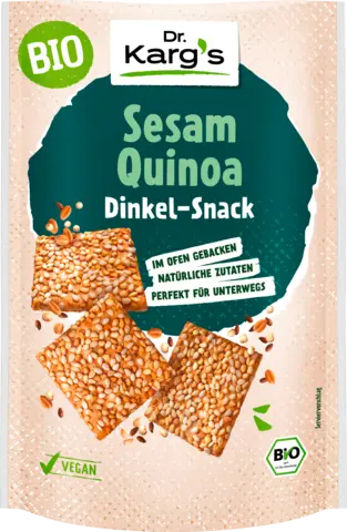 Bio Dinkel Quinoa Vollkorn-Snack von DR.KARG