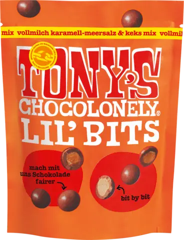 Lil' Bits Vollmilch Karamell-Meersalz & Keks Mix von TONY'S