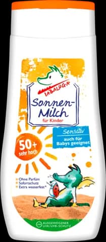 Sonnenmilch für Kinder LSF 50+ sehr hoch von TABALUGA