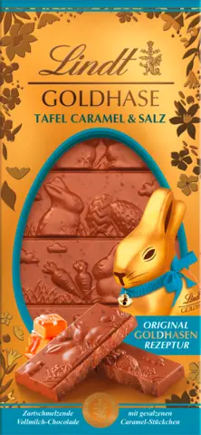 Goldhase Tafel Caramel & Salz von LINDT