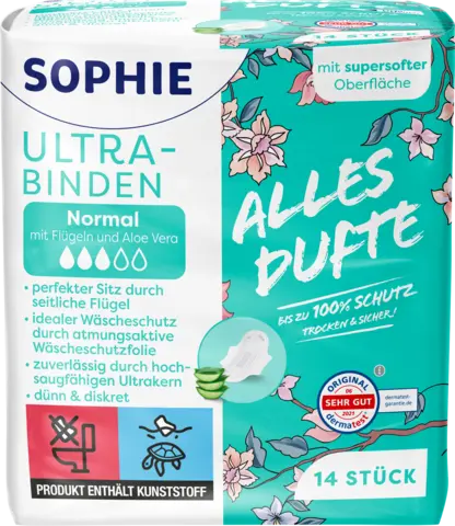 Ultra Binden Normal mit Flügeln und Aloe Vera von SOPHIE