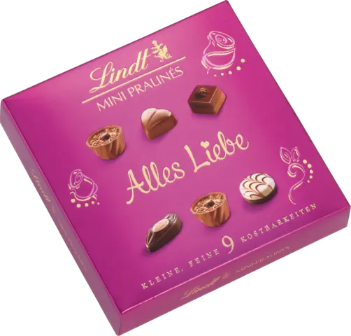 Mini Pralinés Botschaft von LINDT
