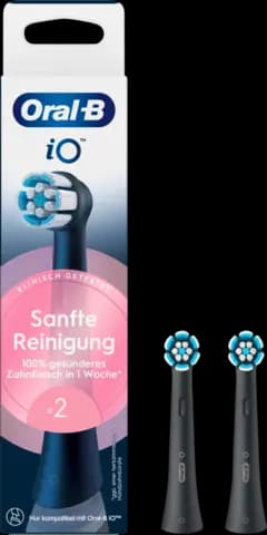 Aufsteckbürsten iO Sanfte Reinigung schwarz 2ST von ORAL-B