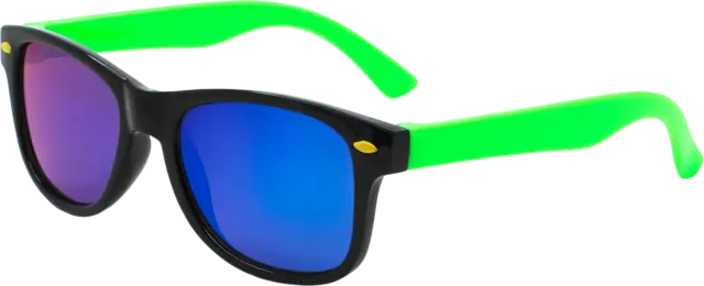 Kinder Sonnenbrille schwarz mit neongrün von DIV.SAISONMARKEN