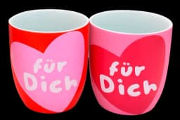 Tasse Für Dich Steinzeug 8 x 9 cm von DIV.SAISONMARKEN