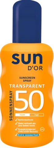 Sonnenspray transparent LSF 50 hoch von SUN D'OR