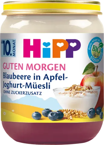 Bio Guten Morgen Müesli Blaubeere in Apfel-Joghurt ab 10. Monat von HIPP