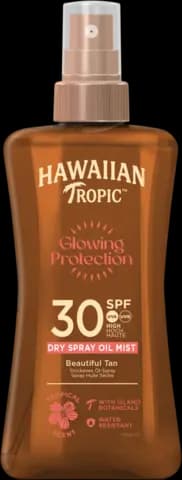 Glowing Protection Dry Spray Oil Mist mit SPF 30 von HAWAIIAN TROPIC