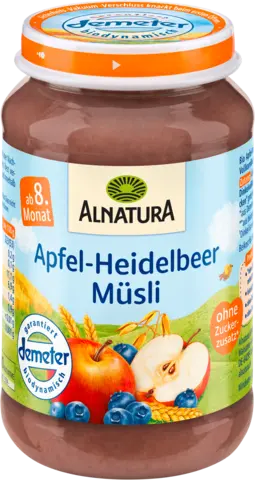 Demeter Apfel-Heidelbeer-Müsli ab 8. Monat von ALNATURA