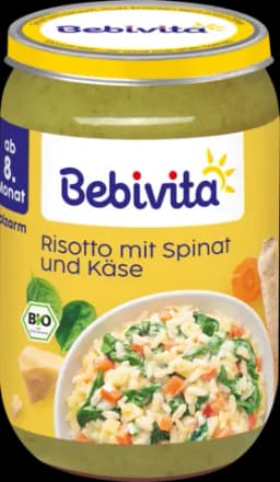 Bio Risotto mit Spinat und Käse ab 8. Monat von BEBIVITA