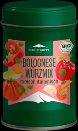Bio Bolognese Würzmix typisch italienisch von SCHNEEKOPPE