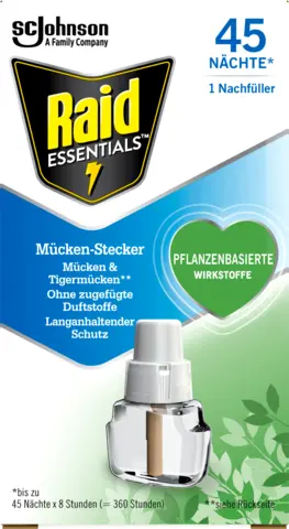 Essentials Mücken-Stecker 45 Nächte Nachfüller von RAID