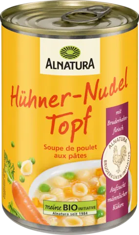 Bio Hühner-Nudel-Topf von ALNATURA
