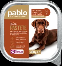 Feine Pastete Schlemmerkern mit Huhn, Karotten & Nudeln von PABLO