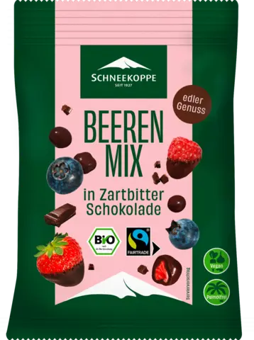 Bio Beerenmischung in Zartbitter-Schokolade von SCHNEEKOPPE