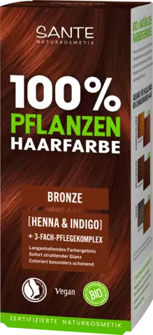 Pflanzenhaarfarbe mit 3-fach Pflegekomplex 03 bronze von SANTE