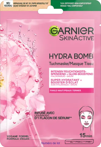 Skin Active Hydra Bomb Tuchmaske Sakura von GARNIER