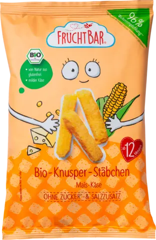 Bio Knusper-Stäbchen Mais-Käse von FRUCHTBAR