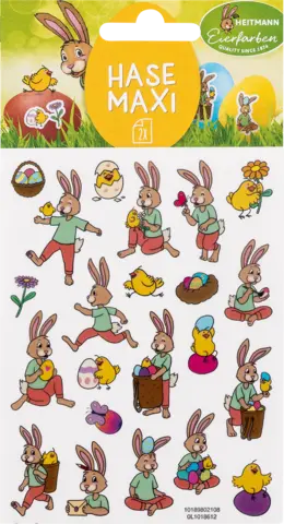Eierfarben Sticker Hase Maxi von HEITMANN