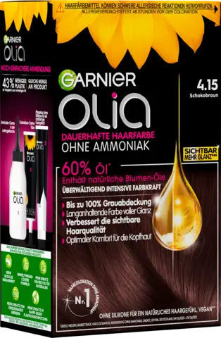 Olia Dauerhafte Haarfarbe 4.15 schokobraun von GARNIER OLIA