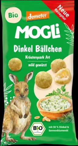 Demeter Dinkel Bällchen Kräuterquark Art von MOGLI