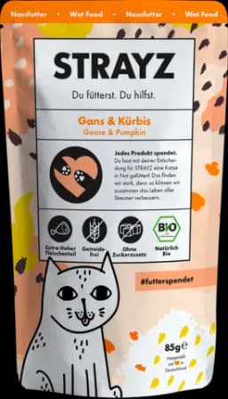 Bio Katze Gans & Kürbis von STRAYZ