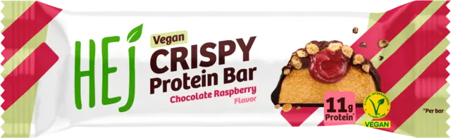 Natural Vegan Crispy Protein Bar Chocolate Raspberry von HEJ NATURAL