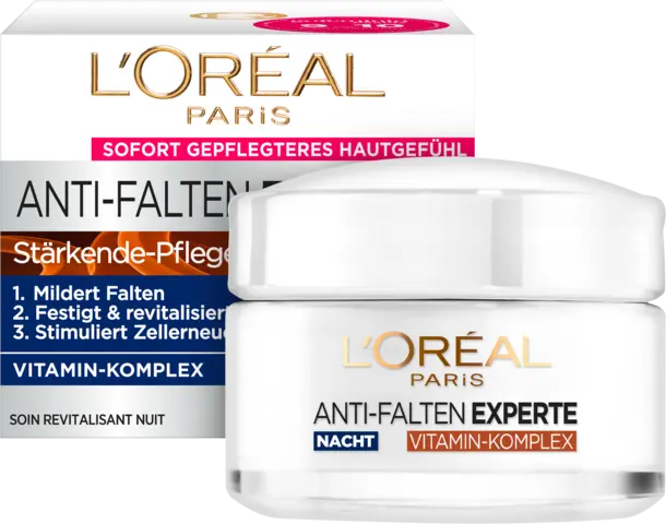 Anti-Falten Experte Stärkende-Pflege Nacht Pflege-Boost-Komplex 65+ von LOREAL
