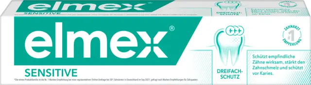 Sensitive Zahnpasta mit Aminfluorid von ELMEX