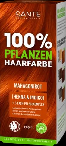 Pflanzenhaarfarbe mit 3-fach Pflegekomplex 07 mahagonirot von SANTE