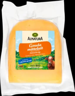 Bio Gouda mittelalt am Stück 50 % Rahmstufe von ALNATURA