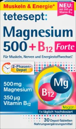 Magnesium 500+B12 Forte Tabletten von TETESEPT