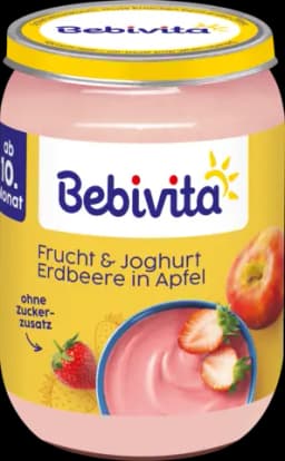 Bio Frucht & Joghurt Erdbeere in Apfel ab 10. Monat von BEBIVITA