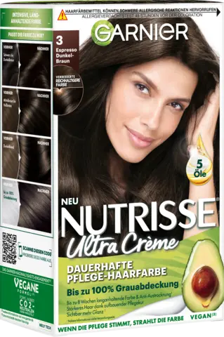 Nutrisse Creme Dauerhafte Pflege-Haarfarbe 30 espresso dunkelbraun von GARNIER NUTRISSE