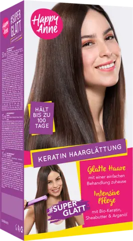 Keratin Haarglättung Superglatt 3-teilig von HAPPY ANNE