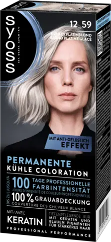 Permanente Kühle Coloration 12_59 Kühles Platinblond von SYOSS
