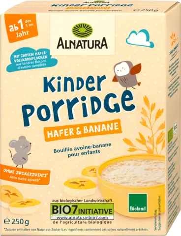 Bio Kinder Porridge Hafer-Banane ab 1 Jahr von ALNATURA